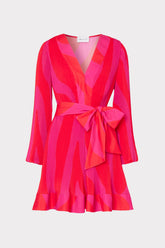 Liv Zebra Pleated Dress - Milly Pink Multi