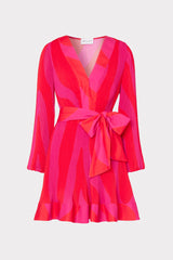 Liv Zebra Pleated Dress - Milly Pink Multi