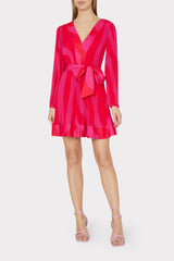Liv Zebra Pleated Dress - Milly Pink Multi