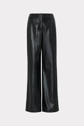 Nash Vegan Leather Pants - Black