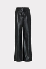 Nash Vegan Leather Pants - Black