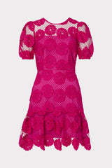 Yasmin Daisy Lace Dress - Milly Pink