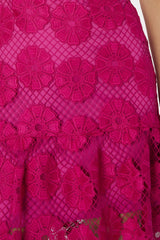 Yasmin Daisy Lace Dress - Milly Pink
