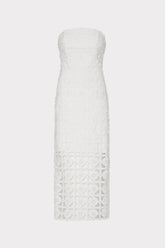 Kait Tile Lace Dress - White