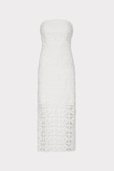 Kait Tile Lace Dress - White