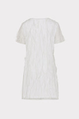 Rana Feather Dress - White