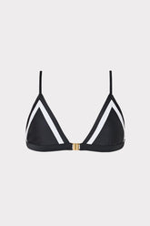 Amalfi Color Block Bikini Top - Black Multi