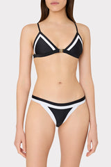 Amalfi Color Block Bikini Top - Black Multi