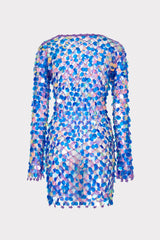 Sequin Crochet Mini Dress - Purple