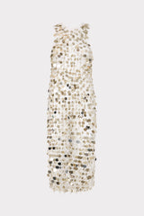 Sequin Crochet Midi Dress - Ecru