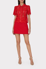 Lizzy Cady Mini Skirt - Red