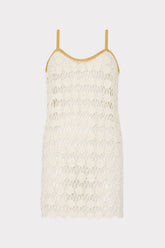 Floral Crochet Cami Mini Dress - Ecru