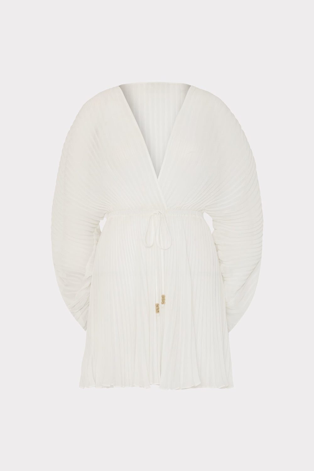 Solid Chiffon Tie Cover-Up - White