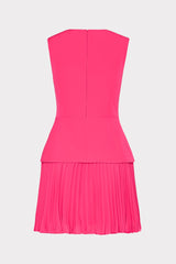 Haddy Pleated Mini Dress - Pink