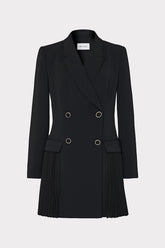 Noora Pleated Blazer Dress - Black