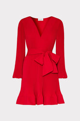 Liv Pleated Dress - Really Red