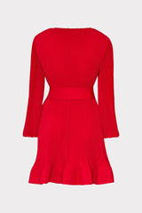 Liv Pleated Dress - Really Red