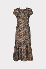 Tahlia Rose Mesh Embroidered Dress - Black