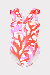 Betsy Italian Under The Sea Bandeau One Piece - Pink Multi