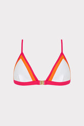 Positano Color Block Bikini Top - Pink Multi
