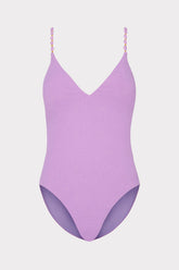 Cannes Beaded Strap One Piece - Purple