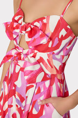 Anya Under The Sea Linen Romper - Pink Multi