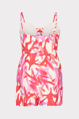 Anya Under The Sea Linen Romper - Pink Multi