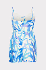 Anya Under The Sea Linen Romper - Blue Multi