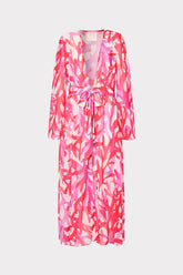 Vince Under The Sea Chiffon Cover-Up Dress - Pink Multi