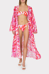 Vince Under The Sea Chiffon Cover-Up Dress - Pink Multi