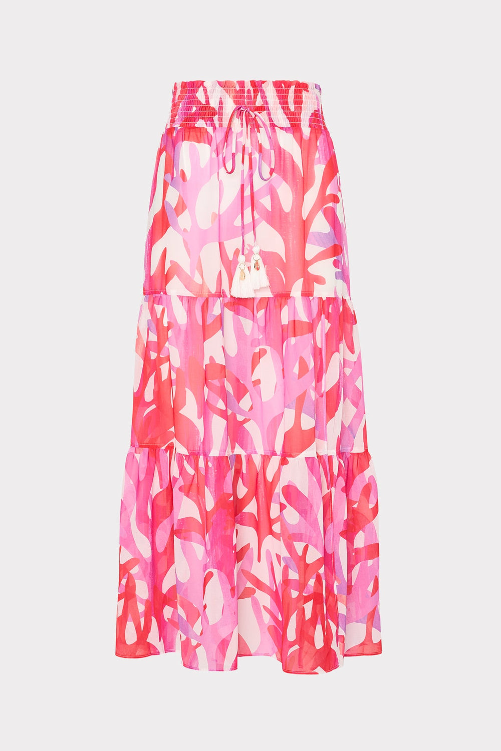 Jem Under The Sea Tiered Chiffon Skirt - Pink Multi