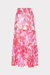 Jem Under The Sea Tiered Chiffon Skirt - Pink Multi