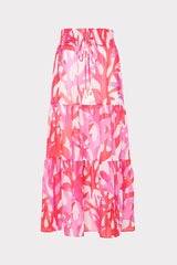 Jem Under The Sea Tiered Chiffon Skirt - Pink Multi