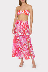 Jem Under The Sea Tiered Chiffon Skirt - Pink Multi