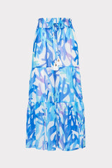 Jem Under The Sea Tiered Chiffon Skirt - Blue Multi