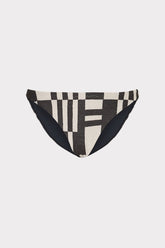 Margot Barcelona Shimmer Puzzle Bikini Bottom - Ecru/Black