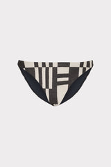 Margot Barcelona Shimmer Puzzle Bikini Bottom - Ecru/Black