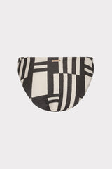 Margot Barcelona Shimmer Puzzle Bikini Bottom - Ecru/Black