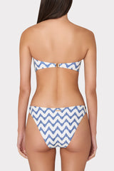 Margot Barcelona Chevron Bikini Bottom - White/Blue