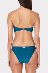 Margot Gloss Bikini Bottom - Dark Teal