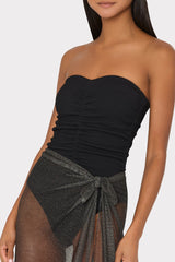 Metallic Mesh Sarong - Black