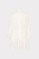 Vierra Zebra Burnout Cover-Up Dress - White