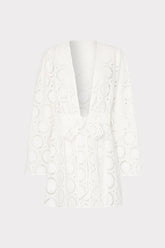 Jessie Geo Eyelet Cover-Up - White