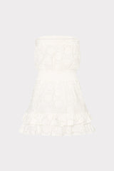 Verity Geo Eyelet Cover-Up Dress - White