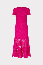 Tahlia Lace Dress - Fuchsia