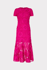 Tahlia Lace Dress - Fuchsia