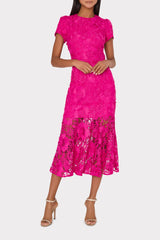 Tahlia Lace Dress - Fuchsia