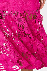 Tahlia Lace Dress - Fuchsia