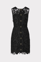 Judy Lace Mini Dress - Black