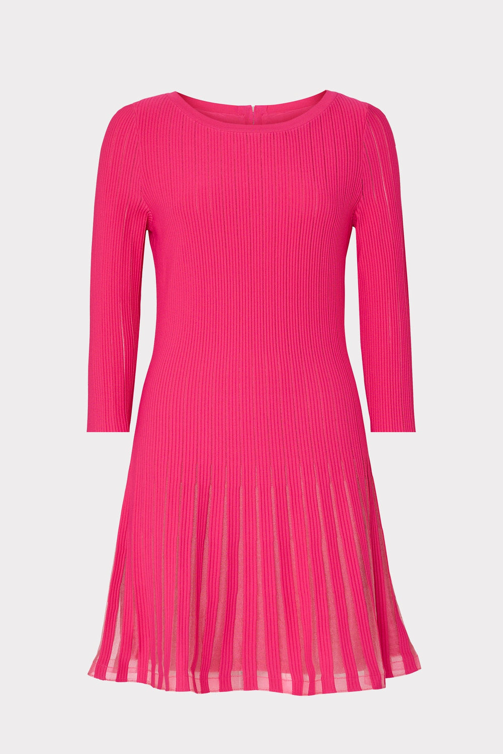 Tabitha Sheer Godet Mini Dress - Milly Pink